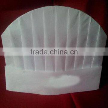 Disposable breathing kitchen chef hat with flat top