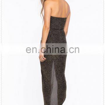 Fashion Party Strapless Hem Shine Bright Sex Girl Sparkle Dress Low Price OEM Service photo-3
