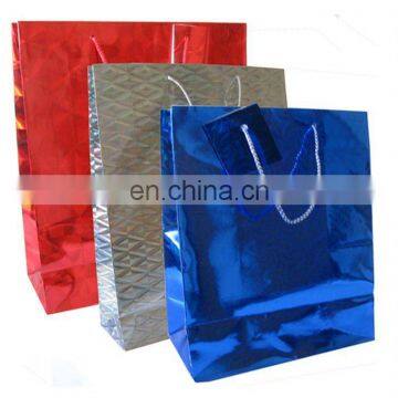 Customized Hologram paper shopping bag