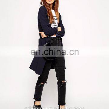 New Arrival Button Fastening Longline Coats and Jackets for Women photo-5