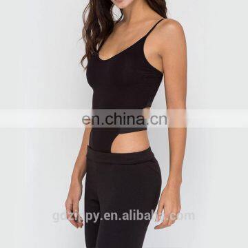 New Style Black Halter Neck Customized Logo Adult Bodysuit photo-4