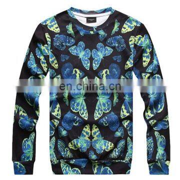 2014 New Spring/Autumn Fashion Tops Sportswear Pullover butterfly 3d sweatshirts