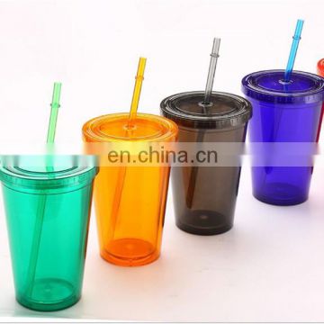 High quality promotional double wall plastic cup