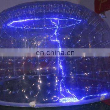 Led tent, LED double layer inflatable bubble tent, inflatable tent with LED light