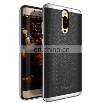 Grid Pattern Detachable 2 in 1 Hard PC Bumper Frame + TPU Back Cover Protector Case for Huawei Mate 9 Pro