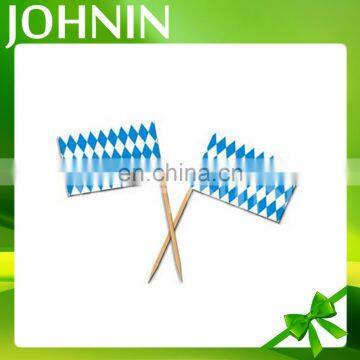 Good sale custom logo design party decorations paper toothpick flags with sticks