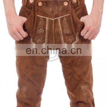 2016 Wholesale Oktoberfest men Knee Lederhosen (Bavaria Clothing)