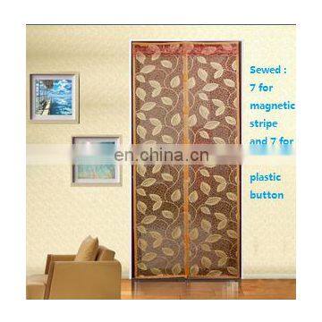 2017 NEW ITMES OFJacquard Anti mosquito magnetic screen door with TOP LACE