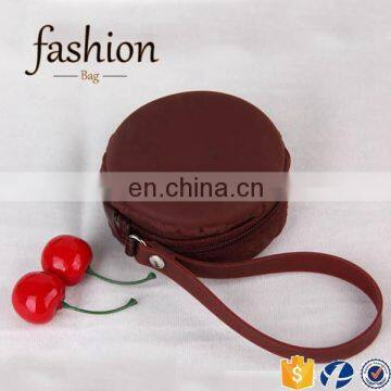 CR Factory OEM Support New Trendy Earphone Bag Lovely Pink Color Round Shape Silicone Coin Purse photo-3