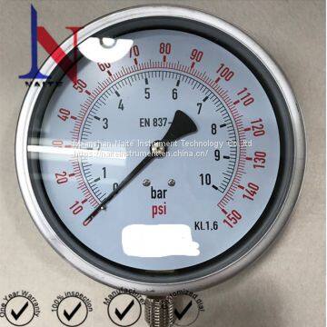 150mm welded cover stainless steel pressure gauge