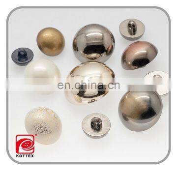 AZO Friendly Round Shaven-Headed ABS Plastic Shinny Plating Brushed/Painting Shank Coat Button For Garment