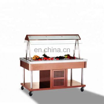 Refrigerated Serve Over/ Chiller Display Counter/ Salad Bar Fridge For Restaurant