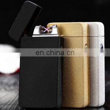 2018 Zinc Alloy Matt Color Usb Recharged Lighter Windproof Lighter Electric Lighter