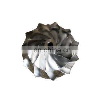 GT15-25 50.00/68.01mm 11+0blades performance point milling Snake Curve,turbo milling/aluminum 2618/billet compressor wheel