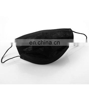 Fashion Dustproof Non-woven Medical Face Mask Full Protective Disposable Black