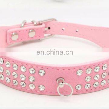 Three Rows Diamonds Pet Collar Leash Training Dog Pulling Rope Pet Neck Chain Pet Supplies photo-4