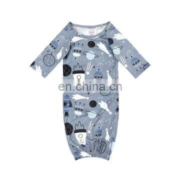Newborn Baby Boy Gown Sleep Sack Soft Baby Boy Sleep Wrap Bag With Hat Suit Summer photo-4