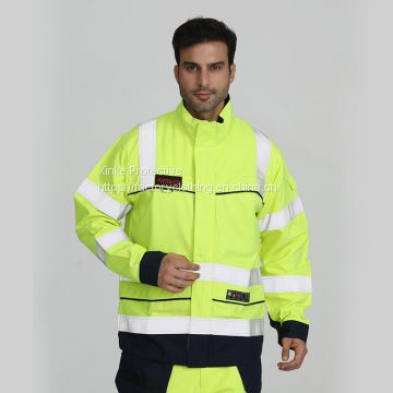 Wholesale Fluorescent Men's Work Safety Jackets