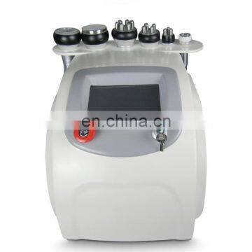 Portable ultrasonic lipo cavitation vacuum rf machine with 6 handles