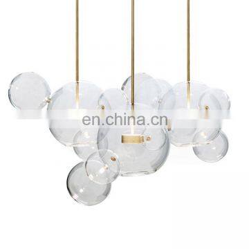 Modern Clear Glass Bubble Lamp Chandelier For Home Decor Fixture Clear Glass Ball Pendant Lamp photo-2