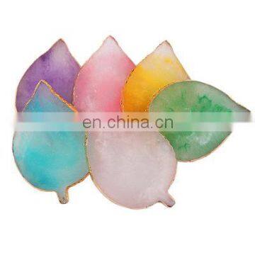 Natural Resin Leaf Shape Nail Art Display Color Drawing Palette Multifunctional Manicure Tool