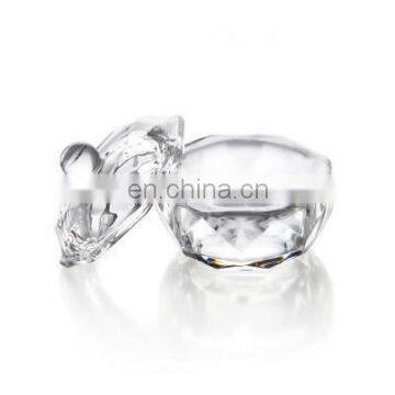 Wholesale Different Styles Nail Art Supply Glass Nail Dappen Dish For Acrylic liquid Powder With Lid