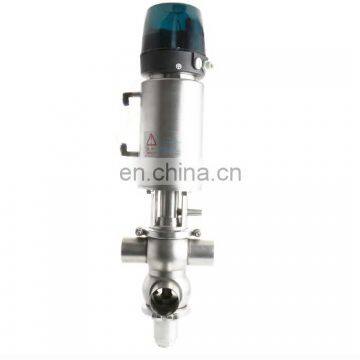 New Style Sanitary Pneumatic Double Seat Mix Proof Valve With Control Head for Dairy Pipeline System photo-4