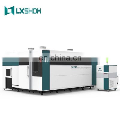 5% DISCOUNT Best Price LXSHOW enclosed protective fiber laser cutting machine for metal sheet / full covered fiber laser cutter