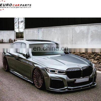 7S G12 body kits for 7 series G12 2019-2020year gloss black MP style front lip and grille for 7series G12 car parts