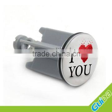 China Wholesale Zinc sink plugs, Waschbeckenstopsel Surfer I love you, made in china