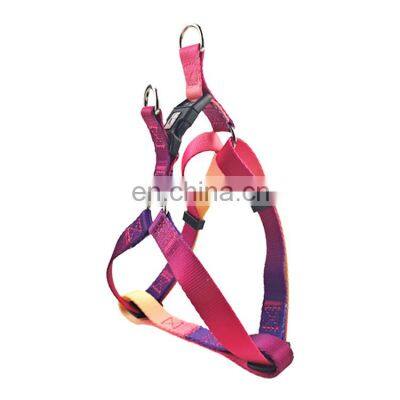 customize colorful dog harness easy to wear durable manufacture dog collar metal buckle