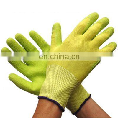 Great Fitting Flexible 13Gauge Polyester Latex Foam Garden Work Gloves