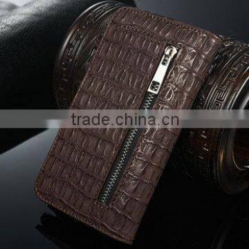 2015 New Crocodile For Samsung Galaxy S6 Case, Flip Case for Samsung S6 9200 Leather Case, Most Popular Cell Phone Case