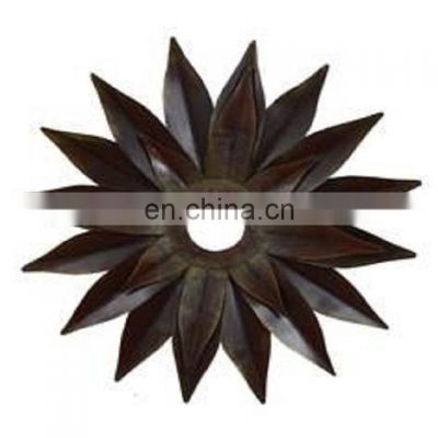 black flower design wall art mirror