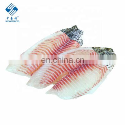 Sinocharm Skin on Tail Tilapia Fillet Frozen Fish Frozen IQF Tilapia