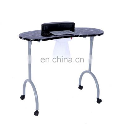 Minewill Portable white nail table travel recargable manicure table salon furniture vacuum