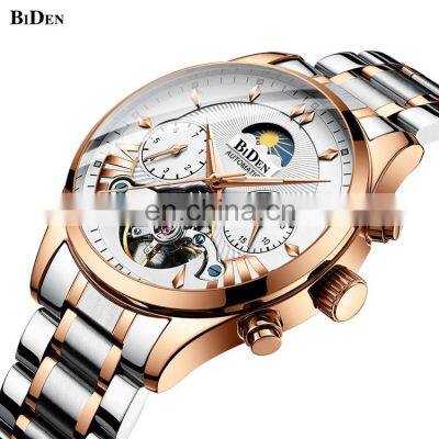 BIDEN 0189 Brand Your Own Watches Men Wrist Watches Men Automatic Stainless Steel Watches For Men Automatic