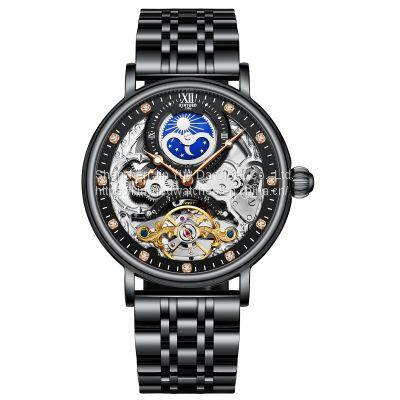 KINYUED Горячая продажа роскошный бизнес-турбилон мужской автомат