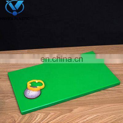 Customized plastic cutting board 3 piece set green and white