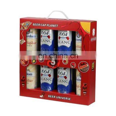 Safe And Easy Transport Bottle Holder Corrugated Cardboard Beer Soda Bottle Carrier Wine Box