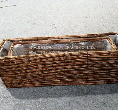 Garden wicker storagebasket Hot Selling square willow basket