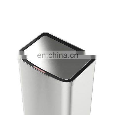 60 Liter Powder Coating Sensor Trash Can Stainless Steel Smart Garbage Bin