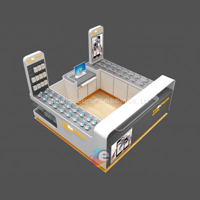 custom make phone shop mall kiosk display showcase