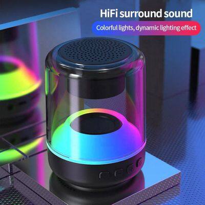 Bluetooth Speaker Super Bass Sound With RGB Light Customize Logo Mini Portable Stereo Wireless Speaker photo-2