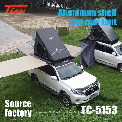 Quick Opening Car Roof Tent, Outdoor Camping, Rain and Sun Protection Equipment, Automatic no Need to Build SUV Car Aluminum Shell Hardtop Tent photo-4
