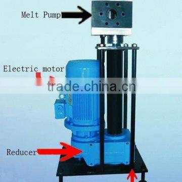 Entire device of melt pump