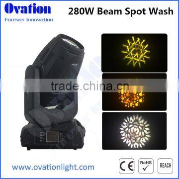 Moving head light 280W beam spot wash 3in1