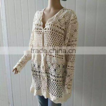 2016 Summer Promotion High Quality Cotton Fabric Lace Coat,lace Cardigan photo-3