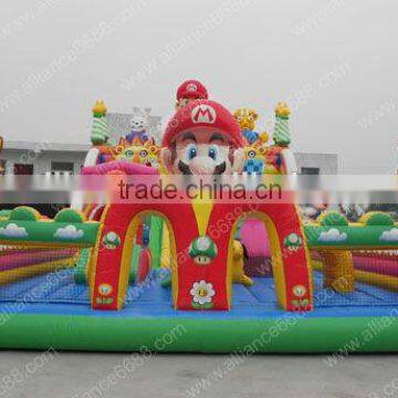 NEW mario slide 14x8x8m big playground inflatabe slide