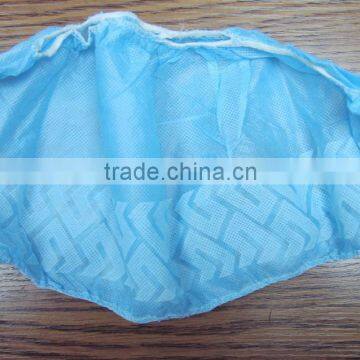 Non-skid Disposable shoe cover handmade PP polypropylene elastic shoecover blue